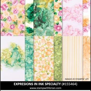 🏷New Stampin Up! Expressions In Ink  12" X12" SPECIALTY DESIGNER SERIES PAPER